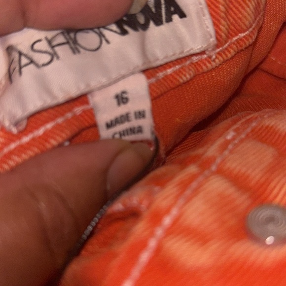 Orange plus size women’s cargo jeans. New with tags. - Picture 7 of 7